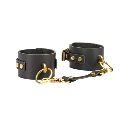 Liebe Seele - Samurai Leather Ankle Cuffs - Black photo