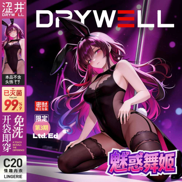 Drywell - C20 Anime Bodystocking - Black photo