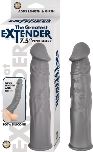 Nasstoys - Greatest Extender 7.5" Penis Sleeve - Grey photo