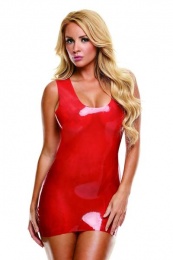 Latex Wear - Premium Latex Mini-Dress - Red - SM	 photo