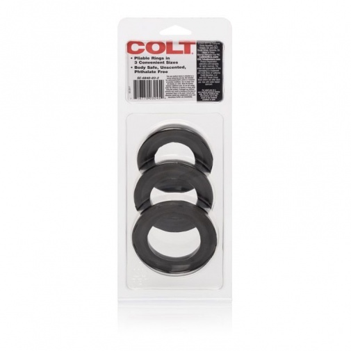 CEN - Colt 阴茎环 3件装 - 黑色 照片