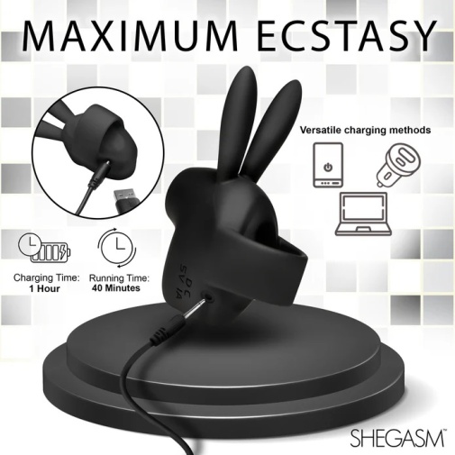 Inmi - Shegasm Sucky Bunny 兔子阴蒂刺激器 - 黑色 照片