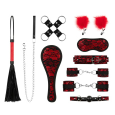 Bedroom Fantasies - Lace Look SM Set 8pcs - Red photo