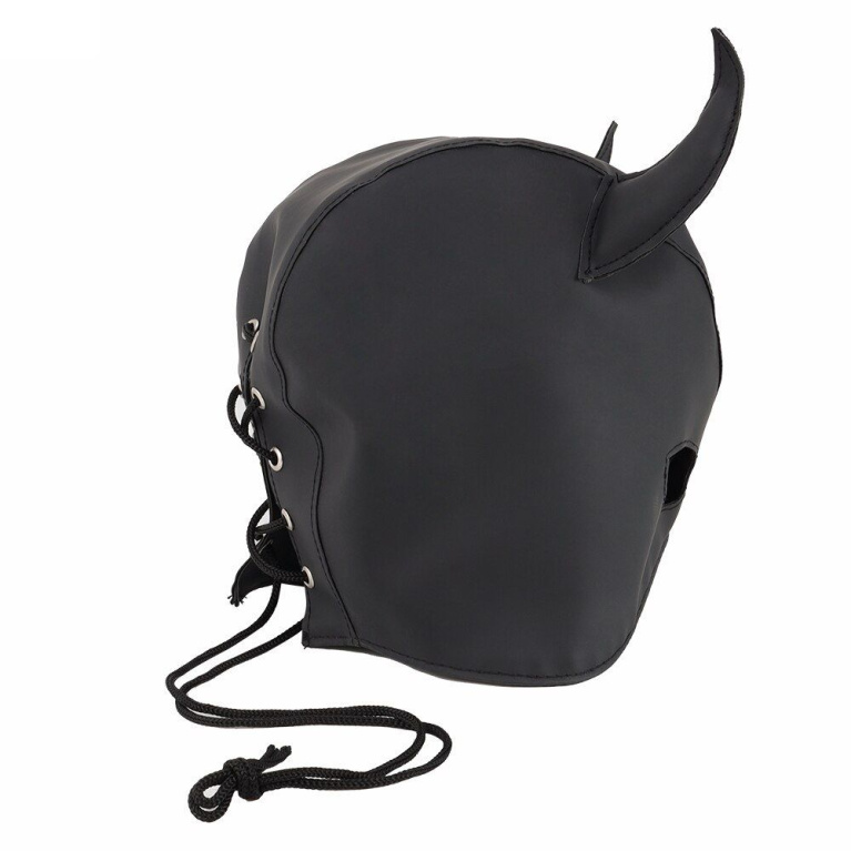 MT - Bull Horns Mask - Black photo