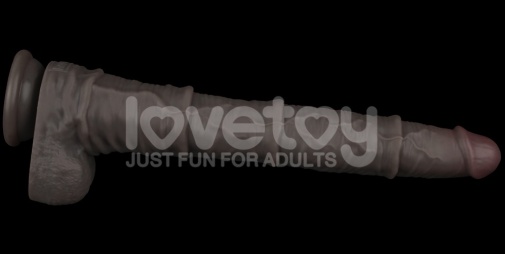 Lovetoy - 16" Dual Layered King Sized Cock - Black photo