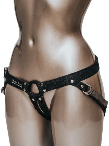 Fun Factory - Strap & Bound Denim Harness - Black photo