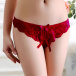 KR - 性感蕾絲開後襠丁字褲 KRP-013 - 熱情紅色 照片-2