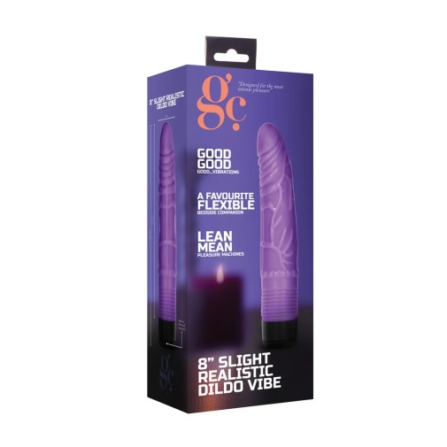 GC - 8" Slight Vibro Dildo - Purple 照片