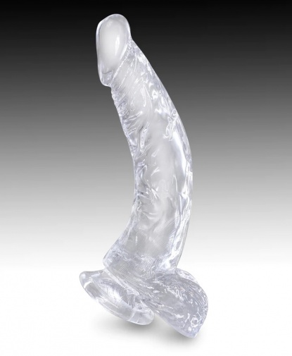 King Cock - 7.5" Cock w Balls - Clear photo