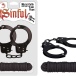 Nasstoys - Sinful Metal Hand Cuffs w Rope - Black photo-4