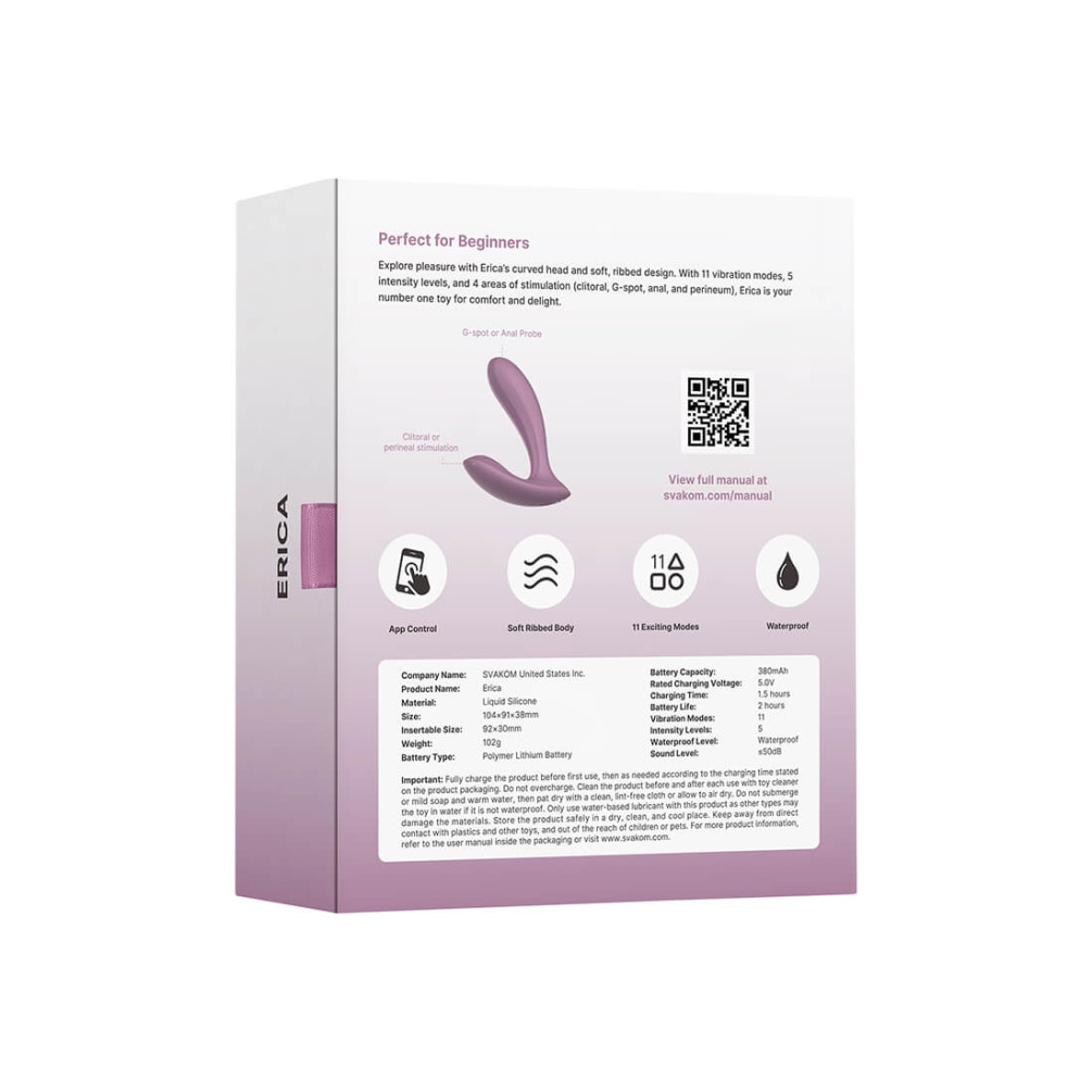 SVAKOM - Erica APP Wearable Vibrator - Romantic Rose photo-15