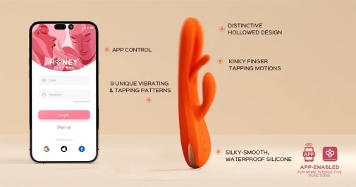 Honey Play Box - Terri Tapping Rabbit App Vibrator - Purple photo