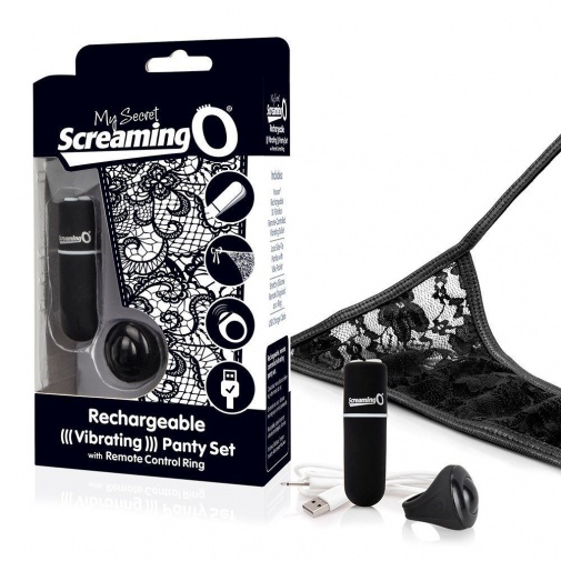 The Screaming O - Charged Remote Control Panty Vibe - Black photo