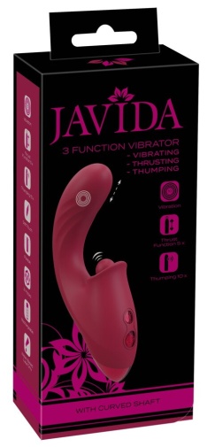 Javida - 震動抽插脈動多功能雙端震動器  - 紫色 照片