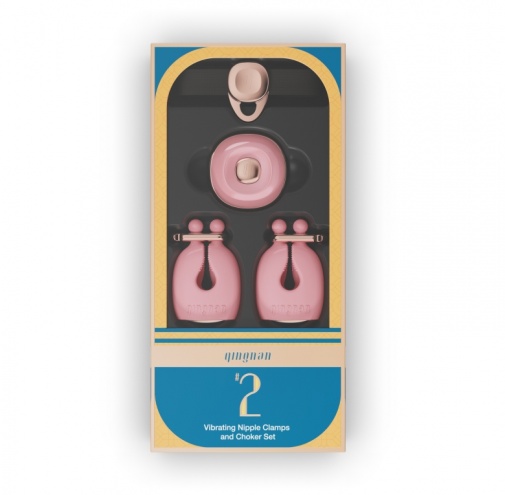 Qingnan - Vibro Nipple Clamps Set #2 - Pink photo