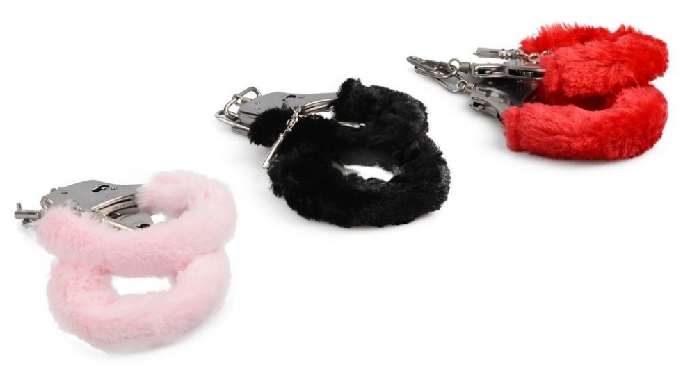 Toynary SM02 Fuzzy Metal Handcuffs are made of metal with fu... Toynary - SM02 Fuzzy Metal Handcuffs - Pink photo-7