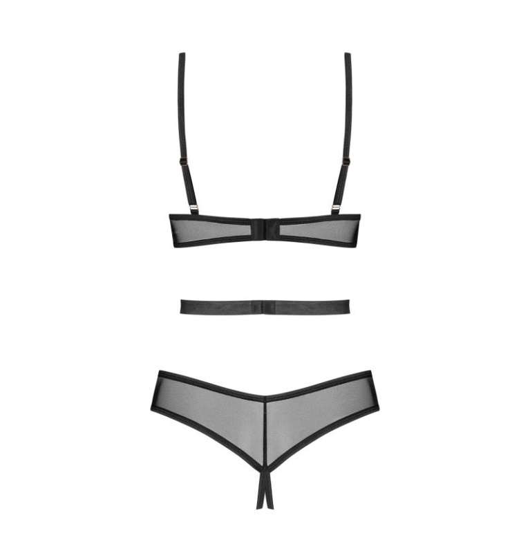 Obsessive - Euridia 露乳开裆连身内衣 - 黑色 - 中码/大码 照片