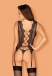 Obsessive - Meshlove Corset & Thong - Black - S/M photo-6