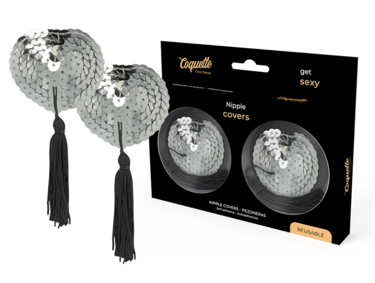 Coquette - Nipple Covers - Silver photo