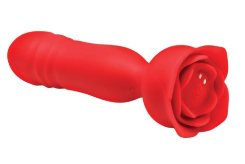 Bloomgasm - Rose Delight Thrusting Vibrator - Red 照片