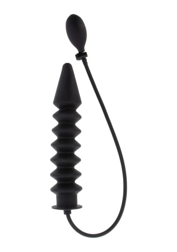 Hidden Desire - Expert Ribbed Inflatable Plug - Black 照片