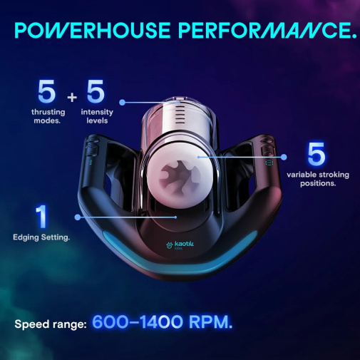 KAOTIK - The Jetpack 旗舰级个性化高速抽插智能飞机杯 - 黑色 照片