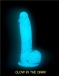 Addiction - LUKE 7.5'' Glow In the Dark Dildo - Blue photo-5