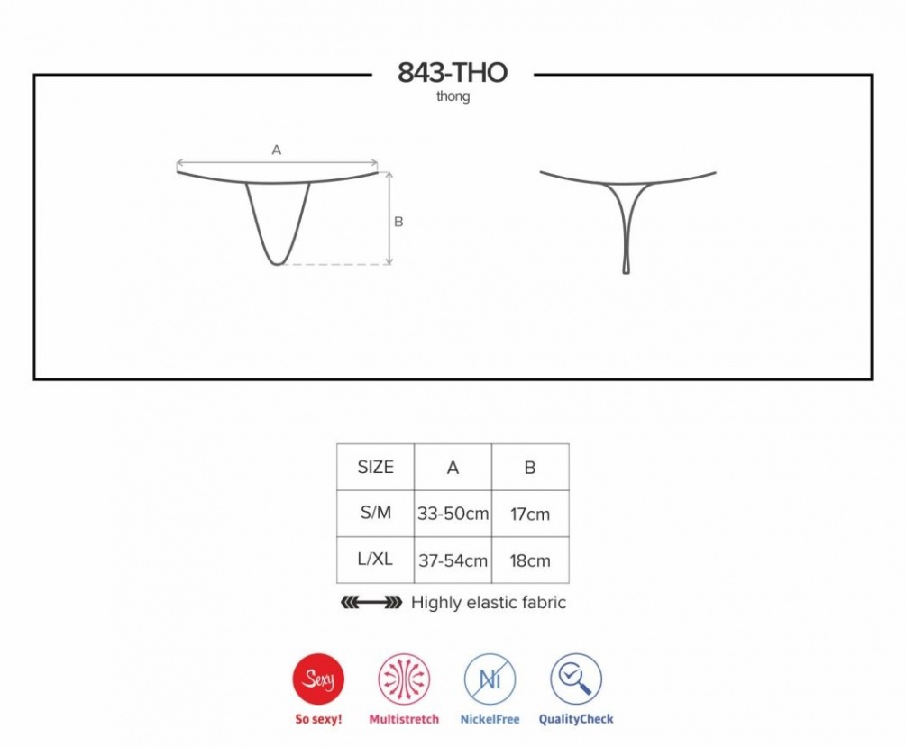 Obsessive - 843-THO-2 Thong - White - S/M photo-9