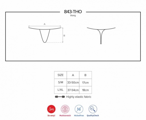 Obsessive - 843-THO-2 Thong - White - S/M photo