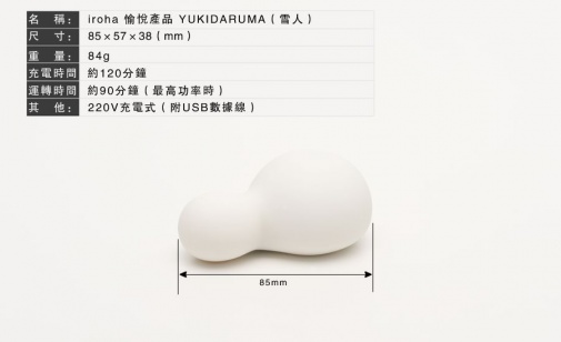 Iroha - Yukidaruma Massager - White photo