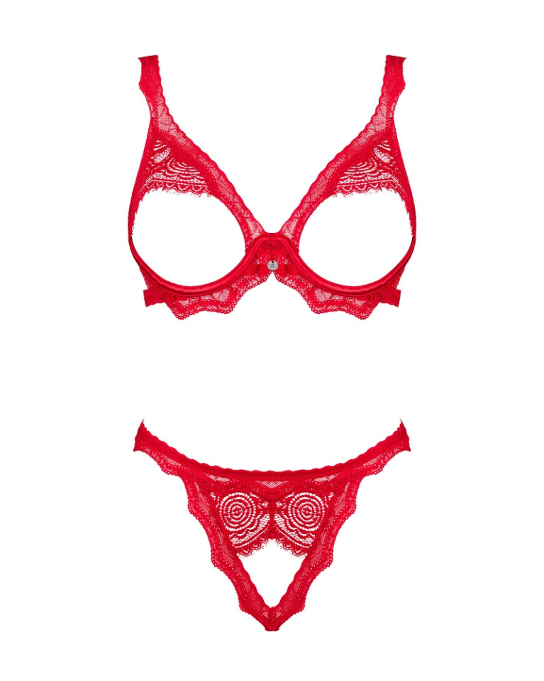 Obsessive - Bergamore 2pcs Set - Red - M/L photo