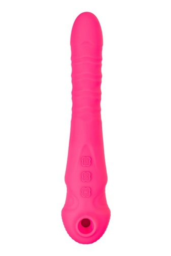 JOS - Cotox Vibrator w Vacuum Stimulator - Pink photo