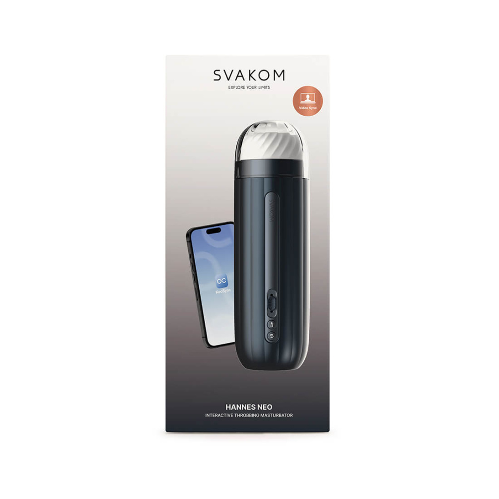 SVAKOM - Hannes Neo Interactive Throbbing Masturbator - Dark Blue photo-8