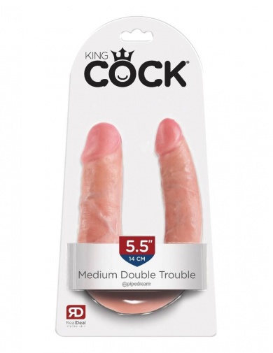 King Cock - Cock U-Shape Double Trouble M - Flesh photo