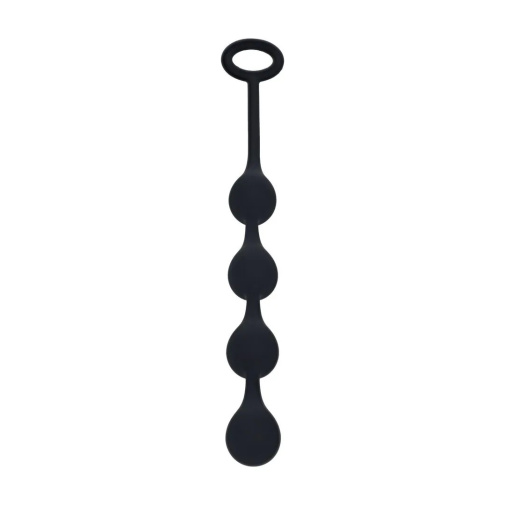 Levelz - Waterdrop Silicone Anal Balls S - Black 照片