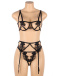 Ohyeah - Embroidery Bra Set - Black - XL photo-3