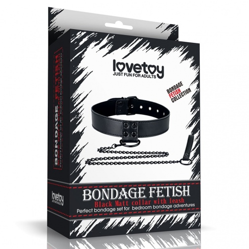 Lovetoy - Bondage Fetish 頸圈連牽帶 - 黑色 照片