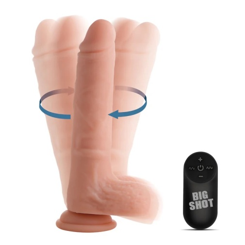 Big Shot - 8" Vibro Rotating Dildo w Balls - Flesh photo