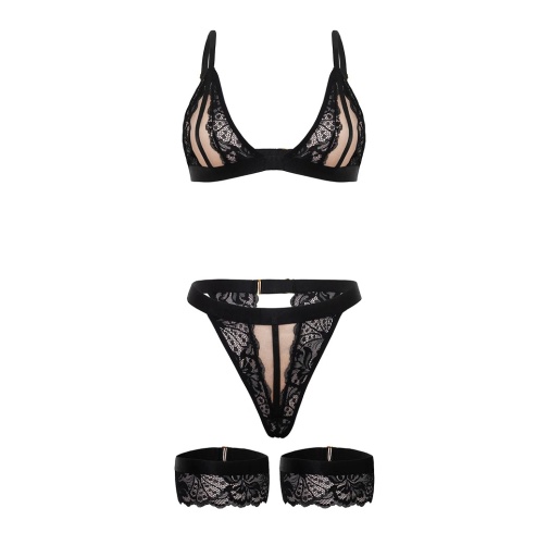 Oh La La Cheri - Kendra Lace Set - Black - S/M photo