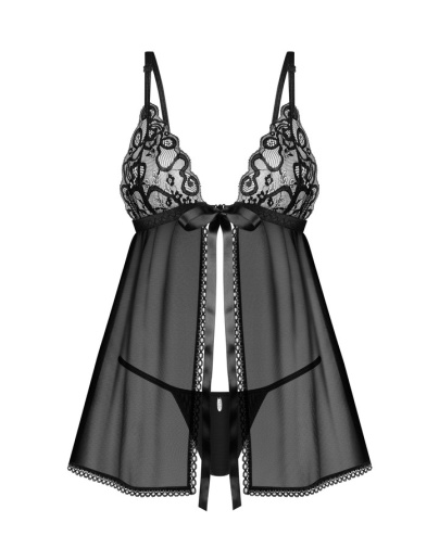 Obsessive - Blomentis Babydoll - Black - XS/S 照片