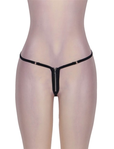 Ohyeah - Zip Thong - Black - 3XL 照片