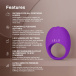 Lelo - Lifeguard Orginals 可APP控震動陰莖環 - 紫色 照片-2