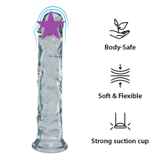 KIKO - Flexible Dildo 7.1" - Clear photo