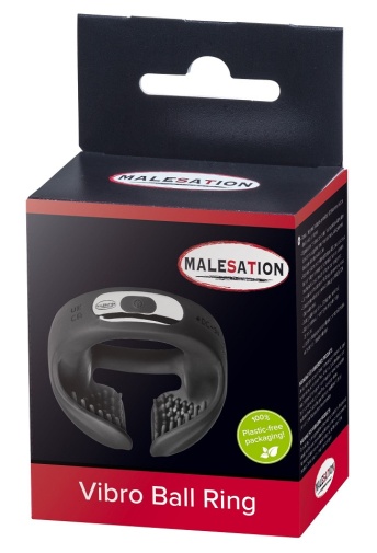 Malesation - 震动睾丸环 - 黑色 照片