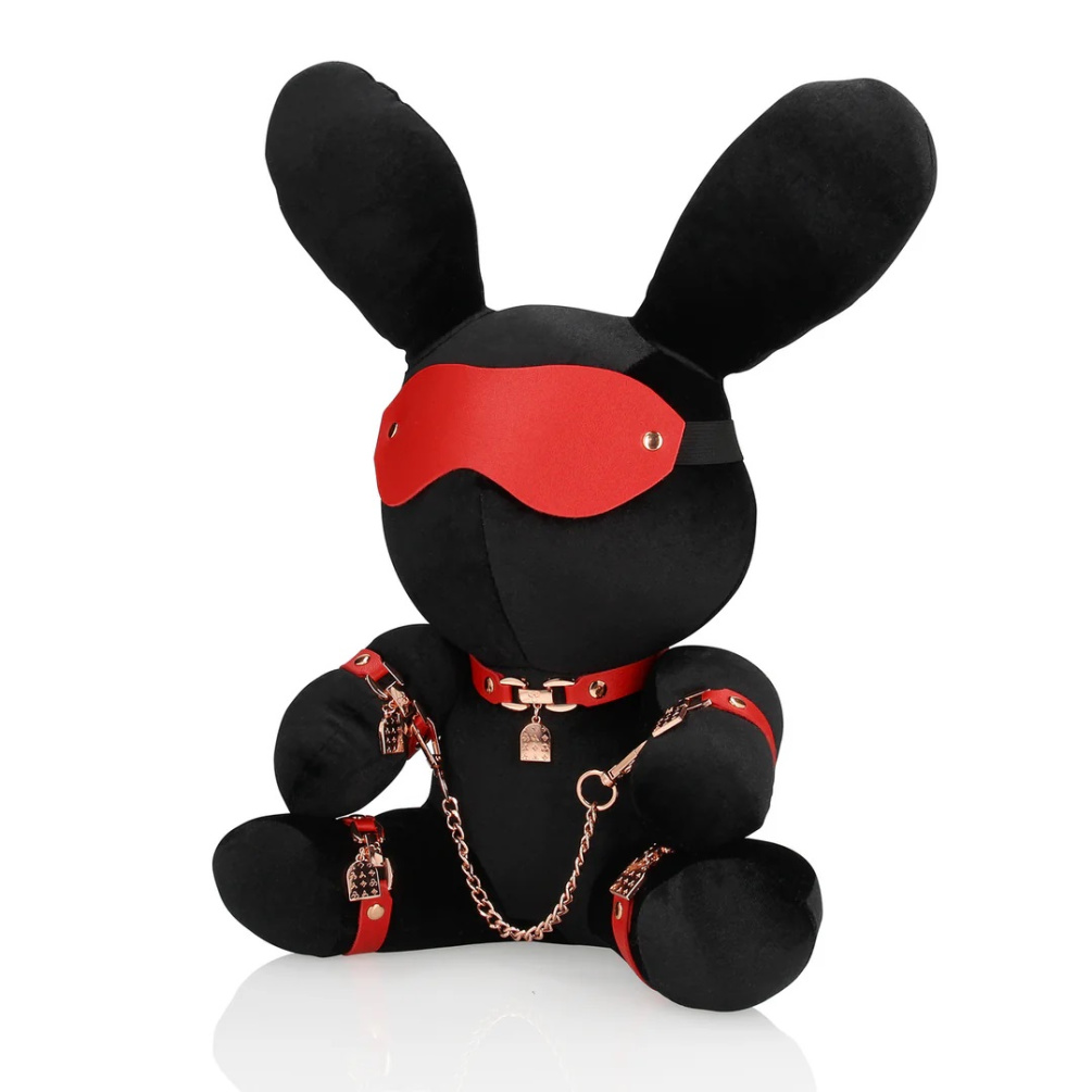 S-Line - Bondage Rabbit Velvet Toy - Black 照片-3