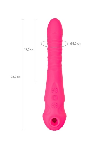 JOS - Cotox Vibrator w Vacuum Stimulator - Pink photo