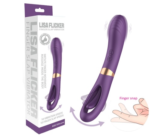 Secwell - Lisa Flicking Dual Vibrator - Purple 照片