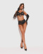 Obsessive - Rossay Crotchless 4 pcs Set - Black - L/XL photo-4