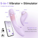 SVAKOM - DuoGlow APP Thrusting Vibrator - Pastel Lilac photo-14