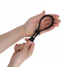 Addicted Toys - Adjustable Lasso Cock Ring - Black photo